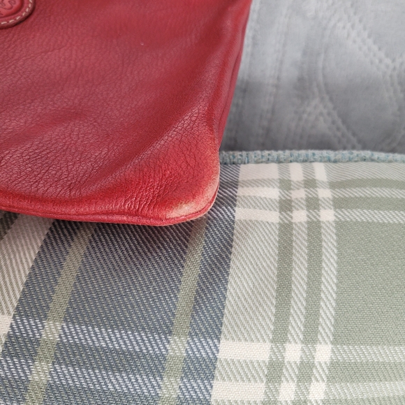 Roots Red Leather Crossbody Bag with Front Pockets - Picture 7 of 10